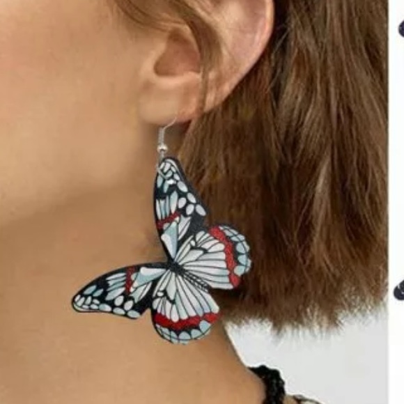 Butterfly Boho leather Earrings!!! New!!! - Picture 3 of 3